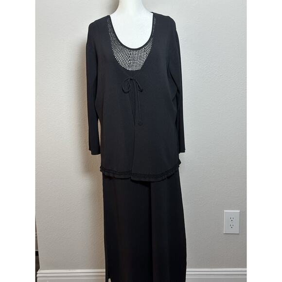 Studio Max Women’s Knit Two-Piece Dress & Sweater Black Size (L) - Picture 14 of 16